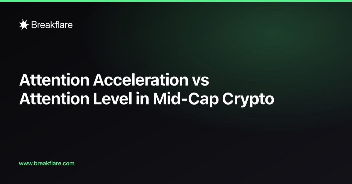 Attention Acceleration vs Attention Level in Mid-Cap Crypto — Breakflare blog cover