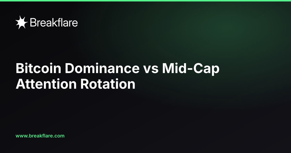 Bitcoin Dominance vs Mid-Cap Attention Rotation - Breakflare blog cover