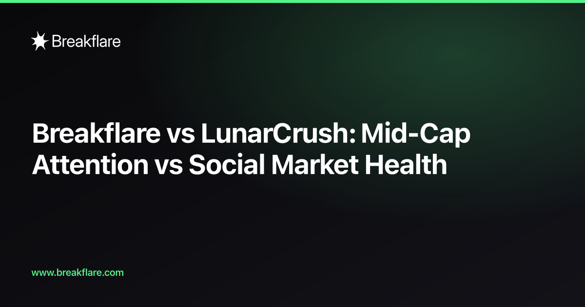 Breakflare vs LunarCrush: Mid-Cap Attention vs Social Market Health — Breakflare blog cover