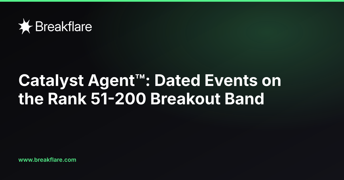 Catalyst agent: dated events on the rank 51-200 breakout band - Breakflare blog cover