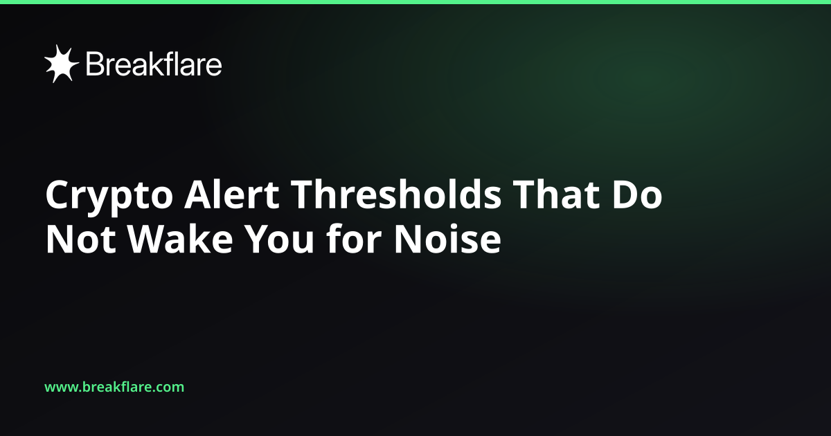 Crypto Alert Thresholds That Do Not Wake You for Noise - Breakflare blog cover
