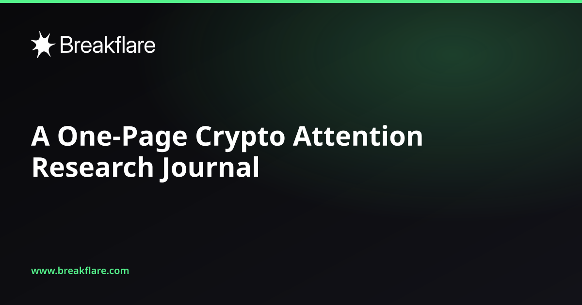 A One-Page Crypto Attention Research Journal - Breakflare blog cover