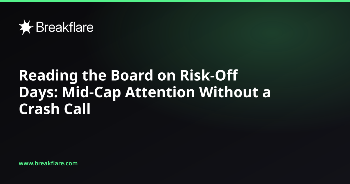 Reading the Board on Risk-Off Days: Mid-Cap Attention Without a Crash Call - Breakflare blog cover