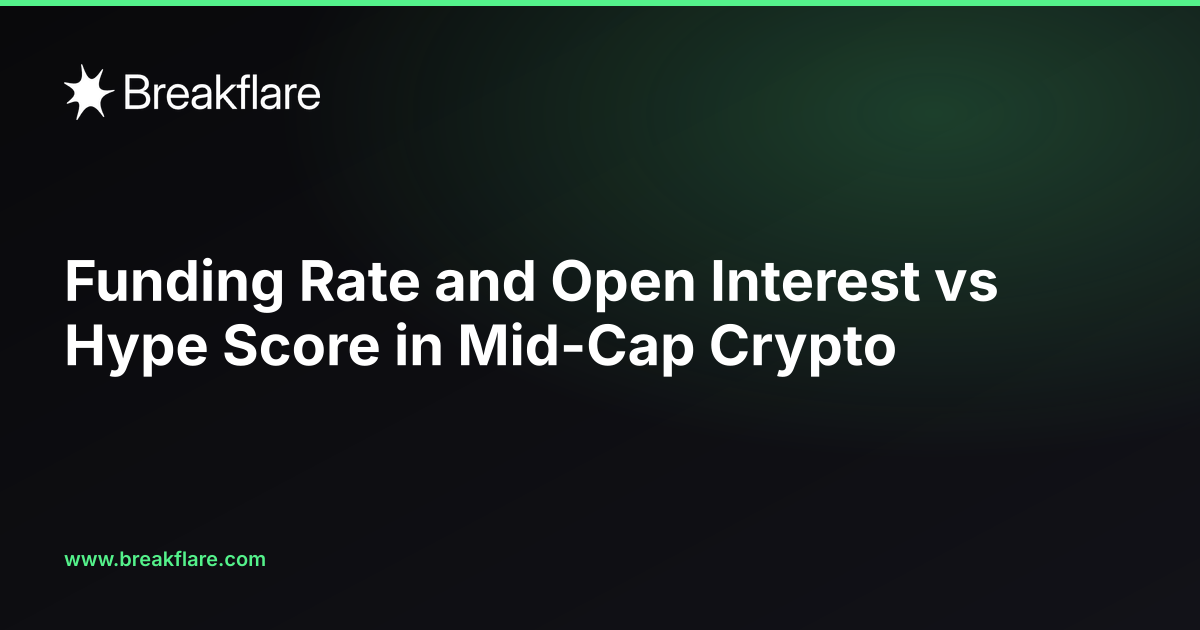 Funding Rate and Open Interest vs Hype Score in Mid-Cap Crypto - Breakflare blog cover