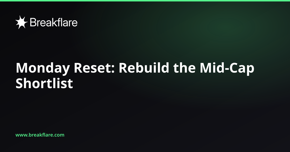 Monday Reset: Rebuild the Mid-Cap Shortlist - Breakflare blog cover