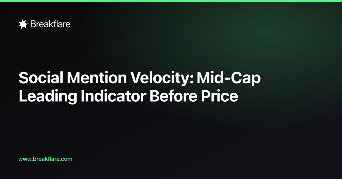 Social Mention Velocity: Mid-Cap Leading Indicator Before Price — Breakflare blog cover