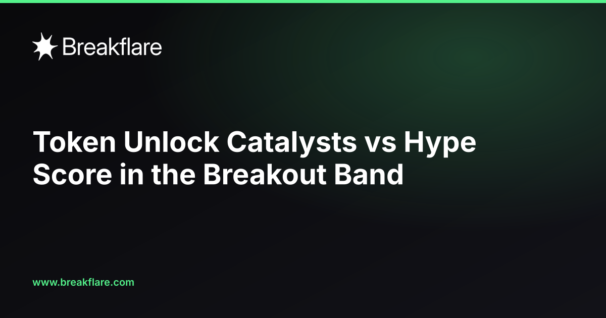 Token Unlock Catalysts vs Hype Score in the Breakout Band - Breakflare blog cover