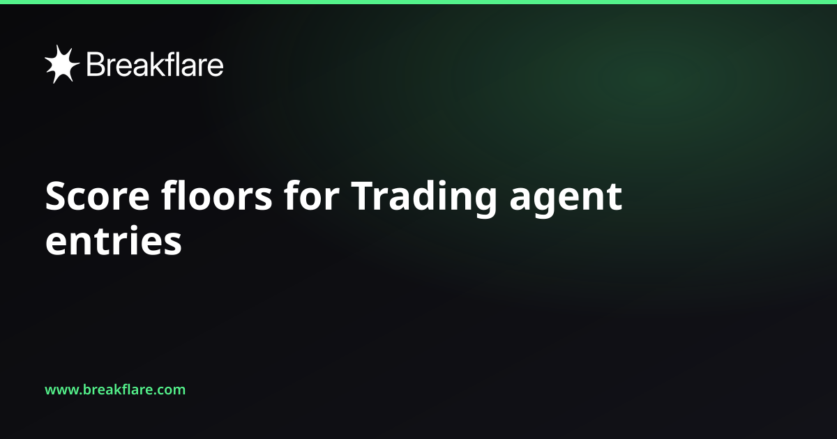 Score floors for Trading agent entries - Breakflare blog cover