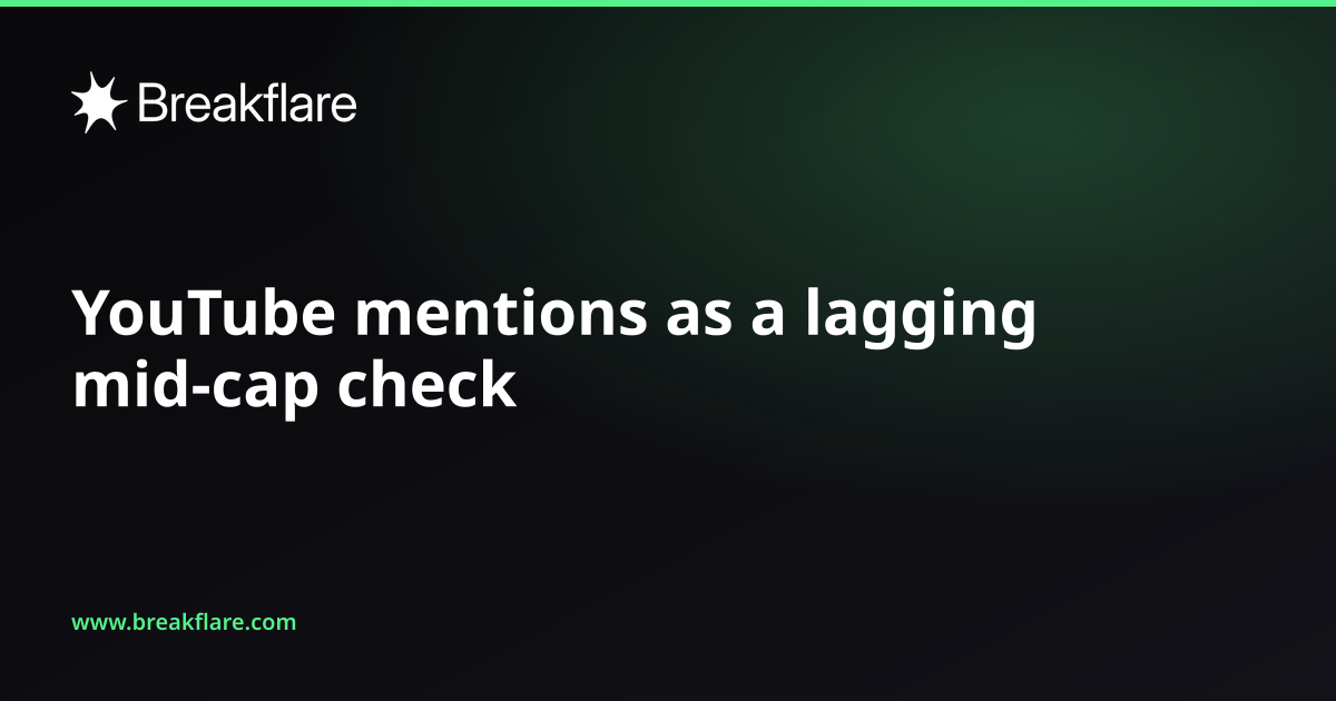 YouTube mentions as a lagging mid-cap check - Breakflare blog cover